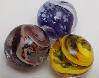 Handmade Glass Marble - Frit Swirled 20-22mm