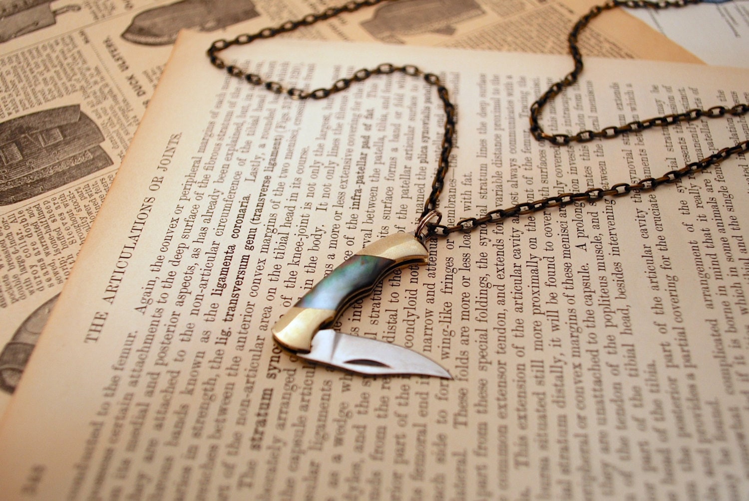 Pocket Knife Necklace Mini Pocket Knife Necklace Black