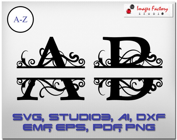 Download 26 Letters monogram frames cuttable Cricut Design Space