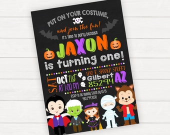 halloween birthday invitation halloween party halloween invite 1st birthday kids halloween printable invitation kids halloween party