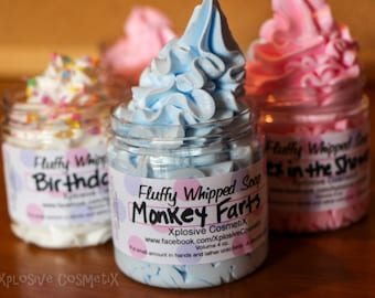 Fluffy Whipped Soap - Monkey Farts - 4 oz. - Vegan Friendly