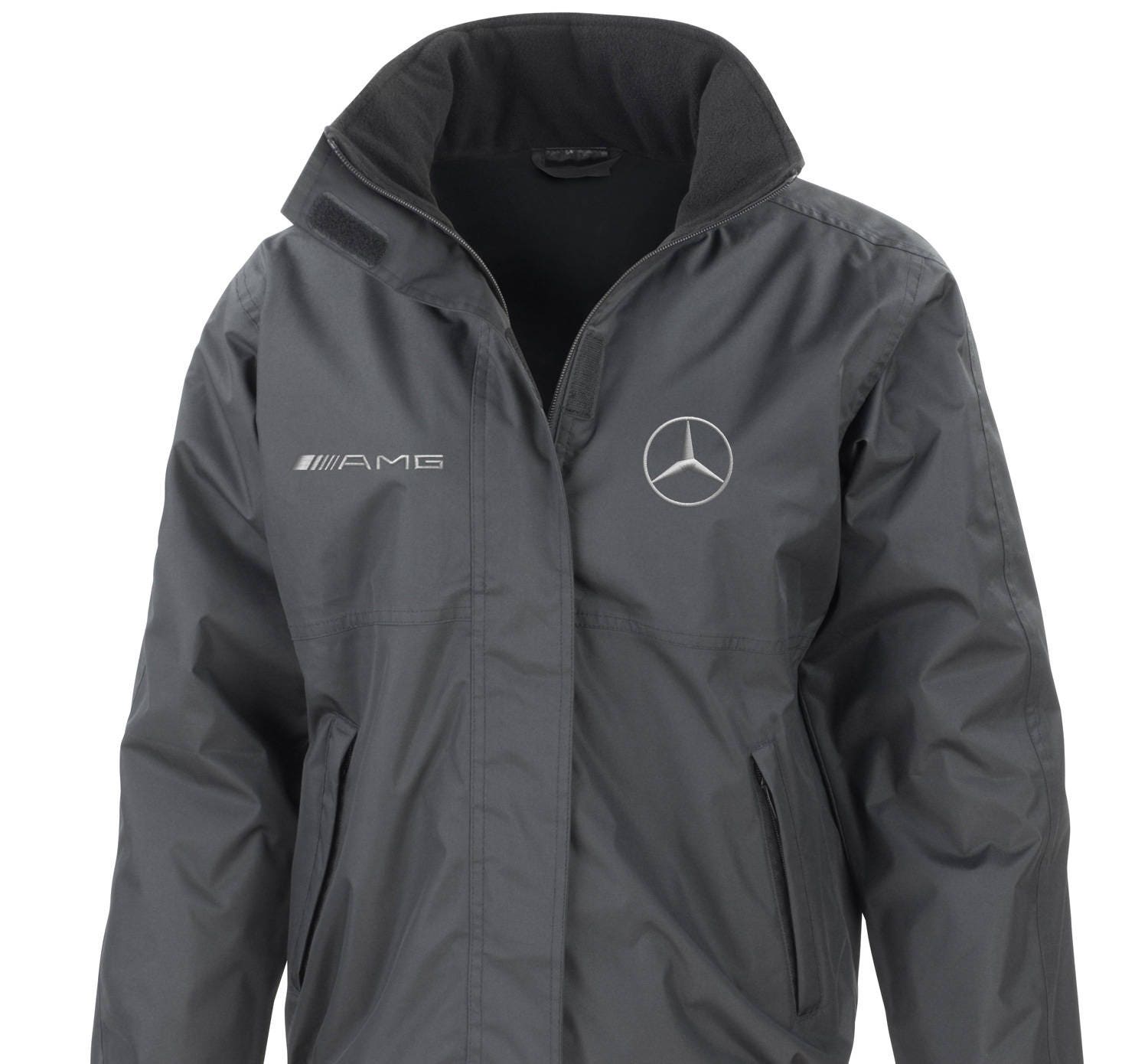 Black Mercedes-Benz AMG Embroided Core Jacket StormDri Fleece