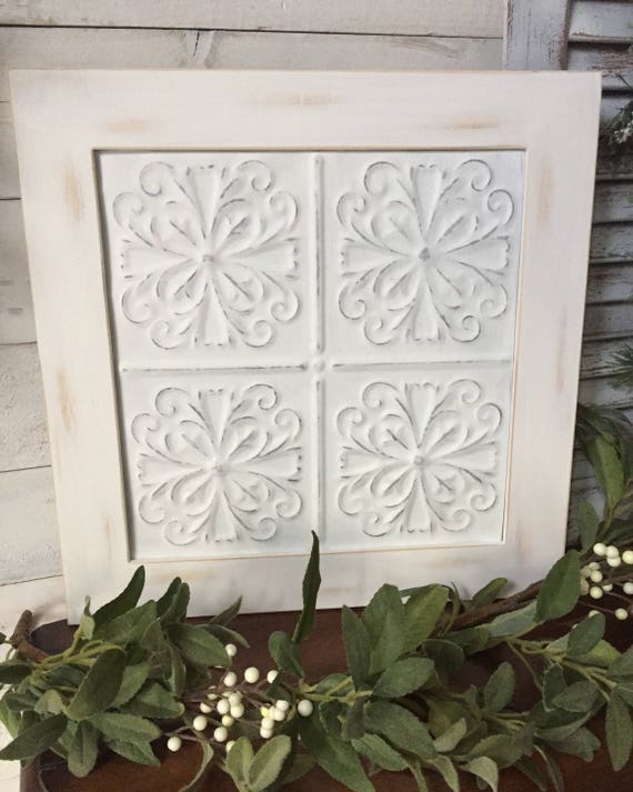 Framed Ceiling Tin Wall Decor Rustic Tin Wall Hanging