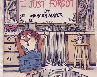 I Just Forgot||1997 vintage children's book, Mercer Mayer, Golden Book, picture book, Little Critter, Golden Look-Look book, paperback