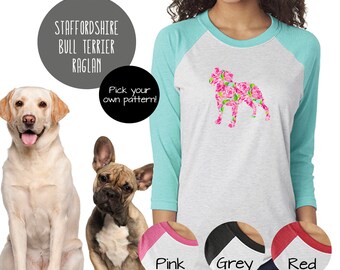 Staffordshire Bull Terrier Raglan Tshirt