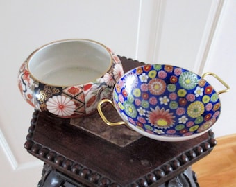 2 vintage bowls, asian bowls, porcelain bowls, japanese porcalain