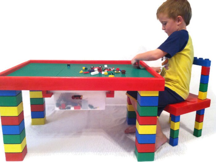 Non Toxic Childrens Table And Chairs Items Similar To Kids Children S Table And Chair Lego Kids