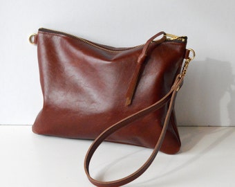 Small Leather Crossbody Bag Leather Purse Minimalist Bag Small Leather Bag Leather Gift Leather Handbag Birthday Gift Handmade - In Whiskey