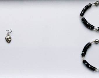 Black and White Glass Bracelet