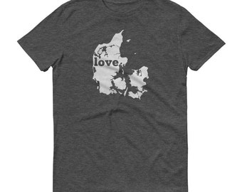 Denmark, Danish Clothing, Denmark Shirt, Danish T Shirt, Denmark TShirt, Denmark Map, Denmark Gifts, Made in Denmark, Denmark Love Shirt