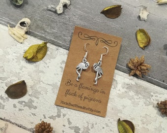 Flamingo Earrings, Flamingo Dangle Earrings, Flamingo Charm, Flamingo Jewellery, Flamingo Gift, Flamingo Party, Bird Earrings, Drop Earrings