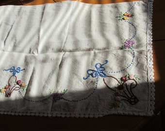 Vintage French Embroidered Mantle Adornment