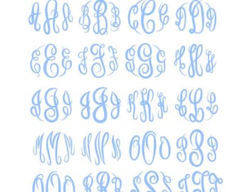 Master Circle Script Svg Master Circle Monogram Font Svg Master Script Monogram Font Cut Files Silhouette Studio Cricut Svg Dxf Png