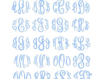 Download EXCLUSIVE Elegant Scroll Monogram SVG & DXF Font Cut Files