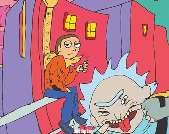 Chinatown Rick and Morty T-shirt
