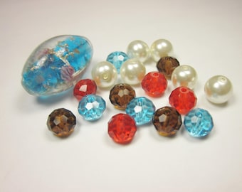 19 glass beads in assorted colors (BC46)