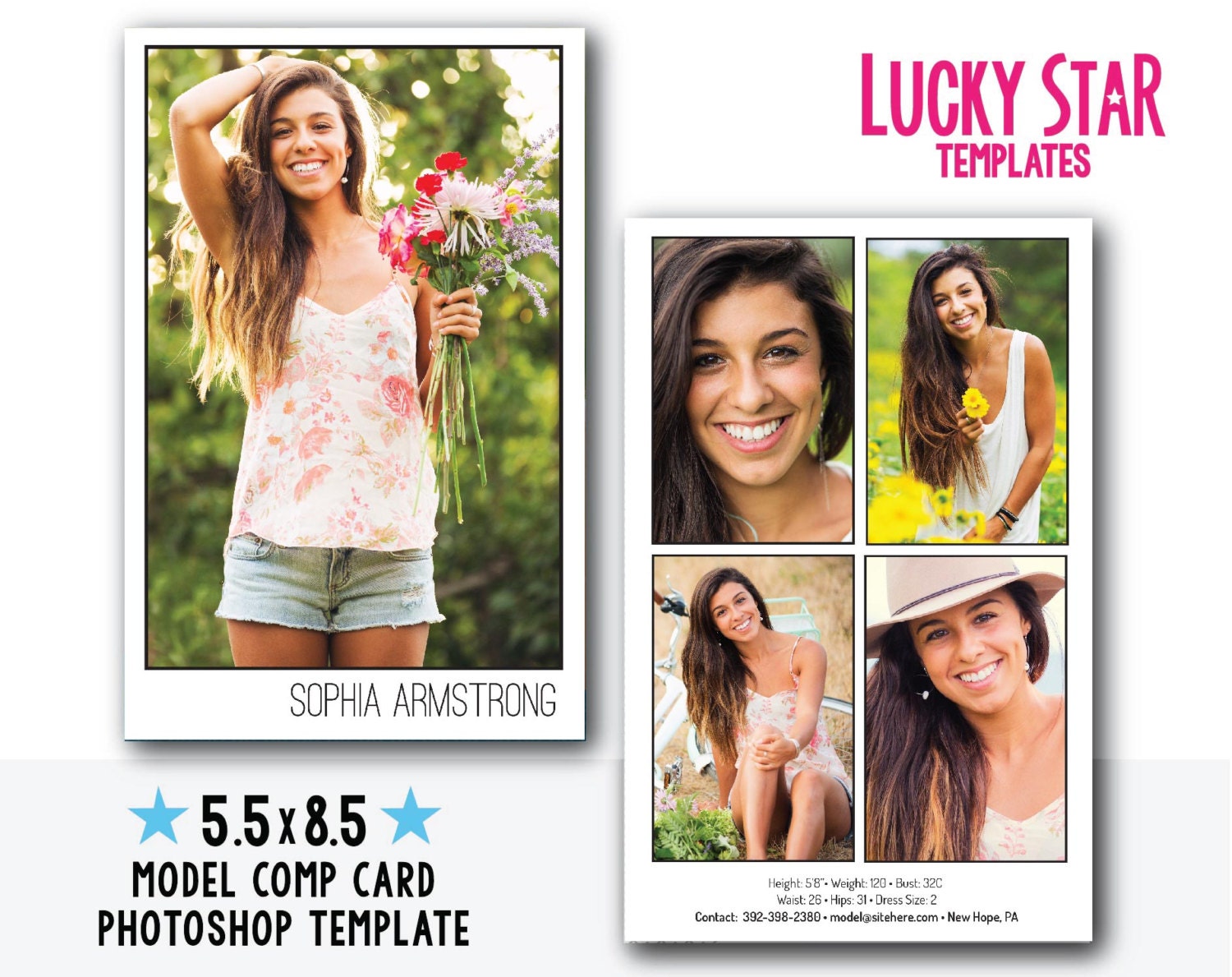 comp card size