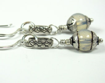 Opalescent Dreams - Tibetan, Opalite Sterling Silver Earrings