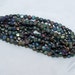 Vintage nailhead beads Green Iris 3mm doll buttons mini glass flatbacks