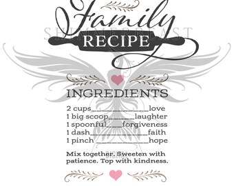 Family Recipe SVG | Family Quote SVG | Family svg | Home svg | Home Quote SVG | Cutting Board svg | Kitchen svg | Svg Sayings | Svg Quotes