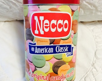 Vintage Necco Wafer Tin Box since 1847 Candy Advertising