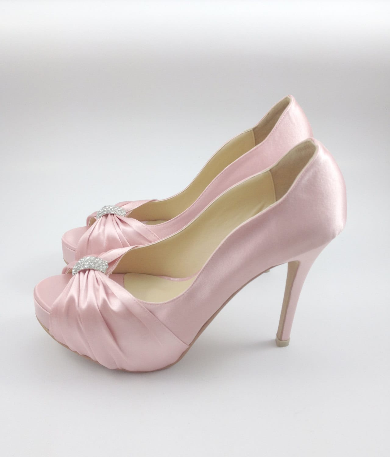 pastel pink wedding shoes