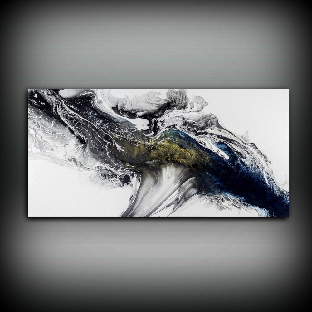 Black and White Wall Art Gift Abstract Painting Print Canvas Large Art