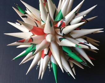 Polish star ornament- White Holiday Print