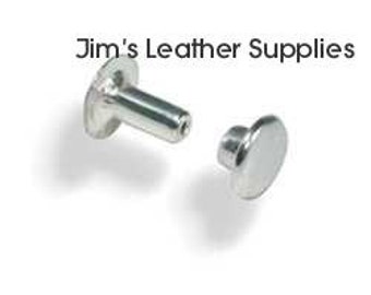 Single Cap Rivets 1000 Small Nickel Plated Steel (#1491)