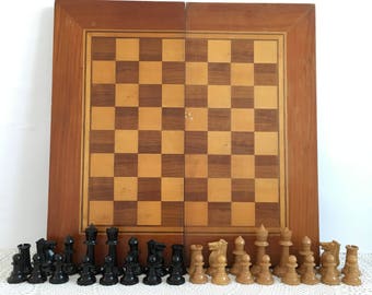Vintage Wooden Board Games Vintage chess board Etsy 82 Vintage Wooden Board Games Vintage chess board Etsy 82