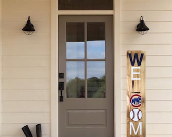 Welcome Sign - outdoor Cubs Welcome sign - hand painted