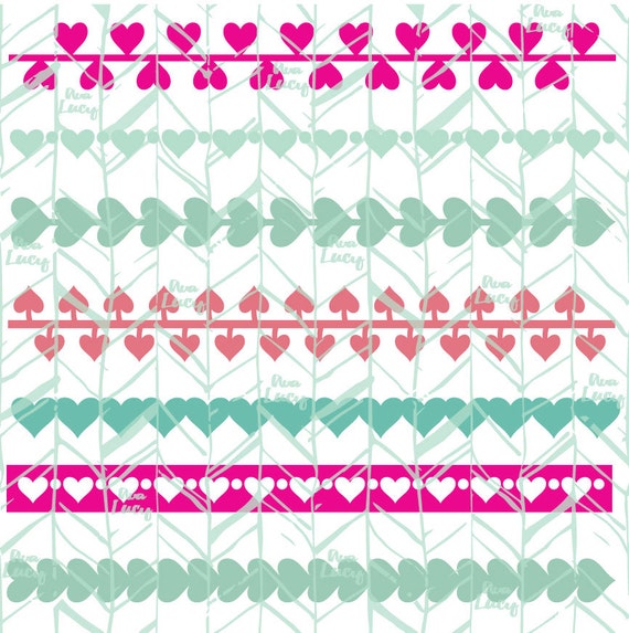 Hearts on a String Hearts SVG Vine SVG Chain SVG Digital