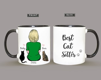 Personalized Cat Mug, Cat Mug, Custom Cat Mom, Cat Lover Gift, Gift For Cat Mom, Gift For Cat Dad