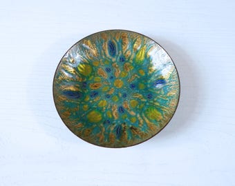 Emameled Copper Bowl in the Style of Annemarie Davidson