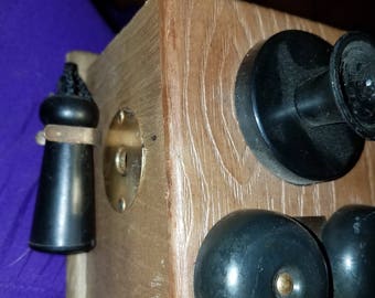 Vintage Old Fashioned Telephone Pencil Sharpener made in Hong Kong. It works.