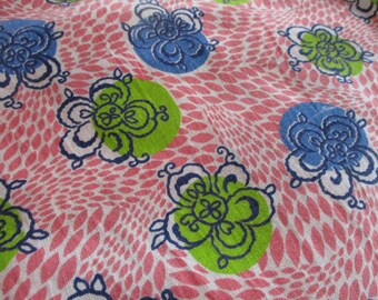 Vintage Floral Feedsack Fabric