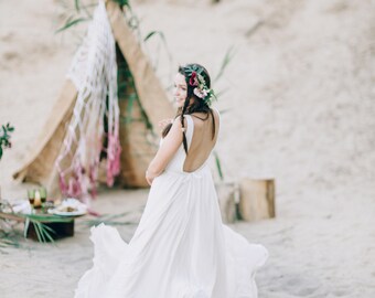 Boho dress - Breeze - unique gown. Bridal gown. Bohemian wedding dress. Fairy wedding dress. Boho wedding dress