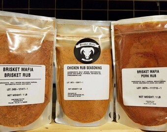 Set of all 3 BBQ Rubs in 1 pound Bags