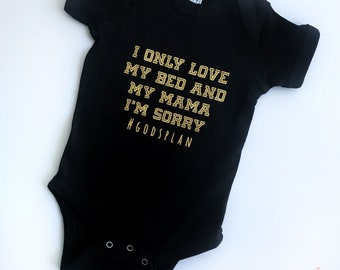 Hip Hop Onesie Colour, Baby Hip Hop Bodysuit, Drake Shirt, God's Plan, Rap T-Shirt, Custom Baby Onesie, Custom Toddler, Kids Hip Hop