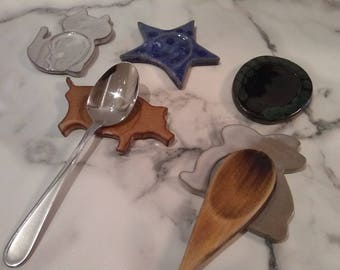 Handmade ceramic spoon rests