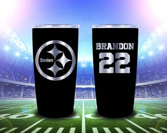 Yeti 20oz Pittsburg Steelers Laser Engraved tumbler