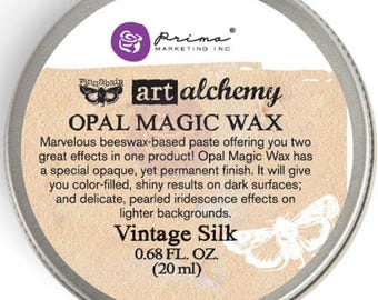 Finnabair Art Alchemy Prima VINTAGE SILK Opal Magic WAX .68 oz Altered Art Mixed Media Special Effects 964283
