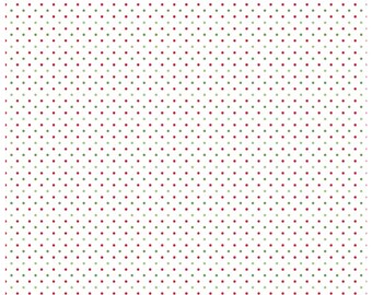 Riley Blake Designs, Swiss Dots Red on White (C660 80)
