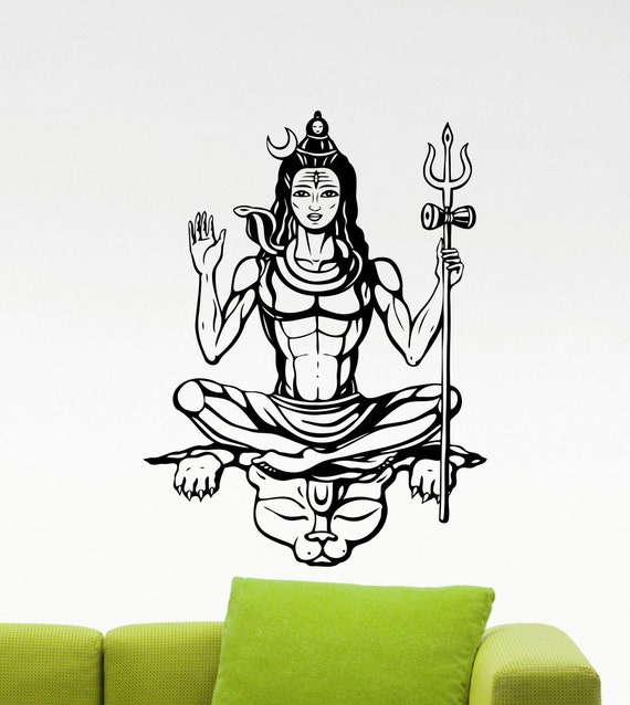 Shiva Wall Vinyl Decal Indian God Hinduism Religious Sticker