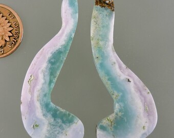 Smithsonite Cabochon, Smithsonite Cab, Blue and Pink Smithsonite Cab, Designer Smithsonite Cab, Gift Cab, C2859, Hand Cut by 49erMinerals