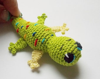 crochet toy miniature lizard little gecko crochet lizard