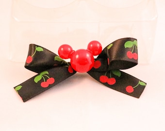 Mickey/Disney Pin/Brooch - with cherries - Handmade unique