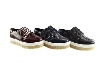 Liyu Women Platform Front Lace Fastening Casual Fashion Shoes