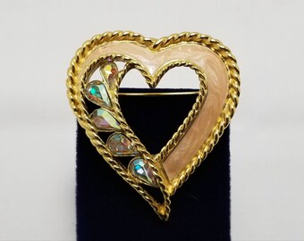 TRIFARI Stone And Enamel Heart Pin