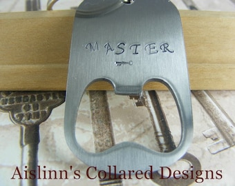 Master BDSM Gorean Bottle Opener Keychain Stainless Steel